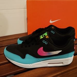 Nike air max 1 jelly swoosh black fuchsia